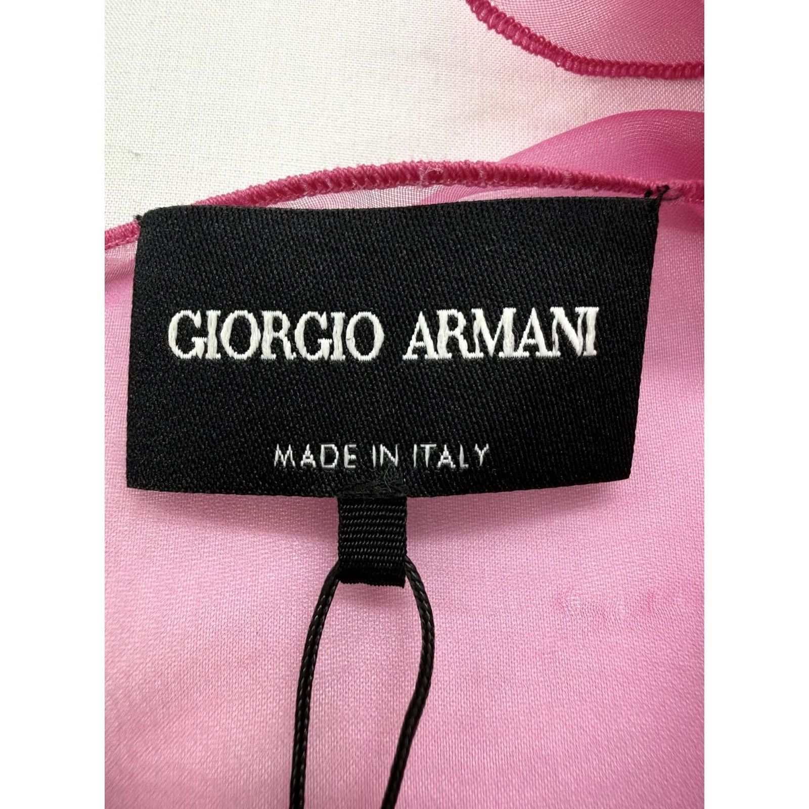 Giorgio Armani GIORGIO ARMANI Magenta Silk Dress—Womens Sleeveless Knee-length 46, BNWT, Crew Neck, Solid, Formal, Italy, USA Size 46, Silk Size L / US 10 / IT 46 - 5 Thumbnail