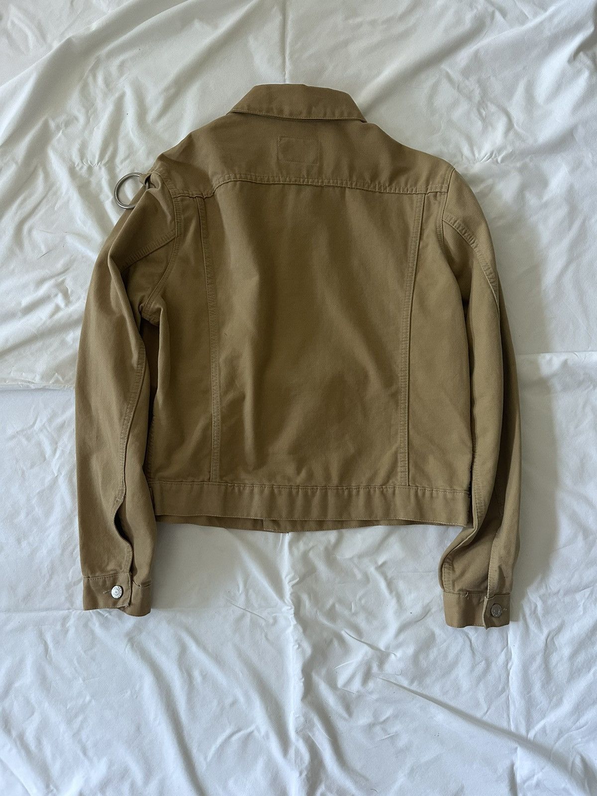 Helmut Lang Helmut Lang A/W 1996 "Cock Ring" Denim Jacket Beige GTR Size US M / EU 48-50 / 2 - 2 Thumbnail