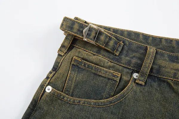 VIBE Ripped Hole Washed Yellow Mud Size US 36 / EU 52 - 7 Thumbnail