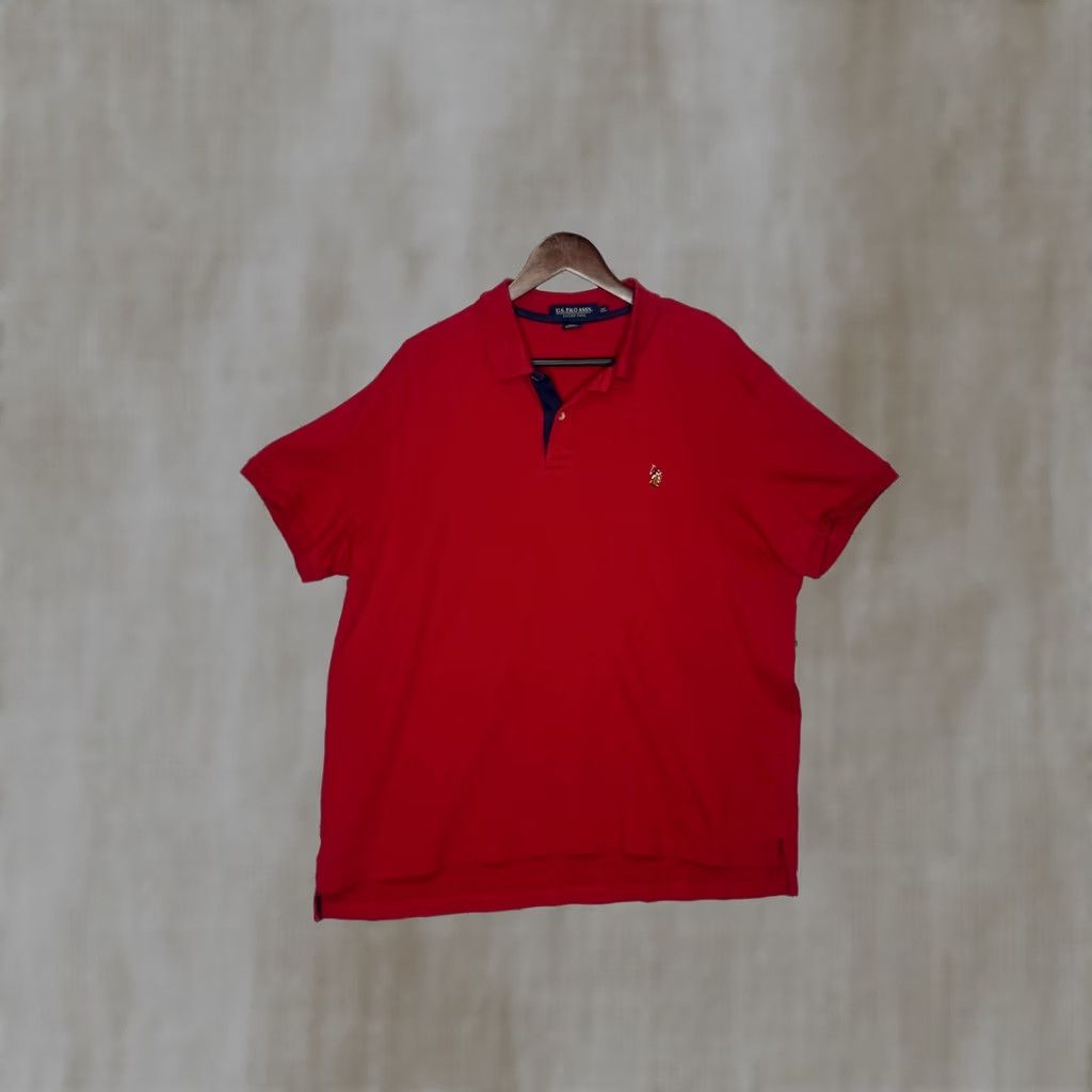U.S. Polo Assn. VINTAGE US Polo Assn Polo Shirt Mens Red 2XL Embroidered Pony Logo Short Sleeve Button-Down Regular Cotton Classic Shirt Mens Red VINTAGE? Size US XXL / EU 58 / 5 - 1 Thumbnail