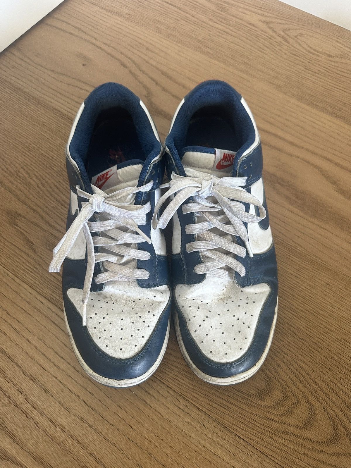 Nike Nike Dunk Lows Blue and White Leather Size US 11.5 / EU 44-45 - 3 Thumbnail