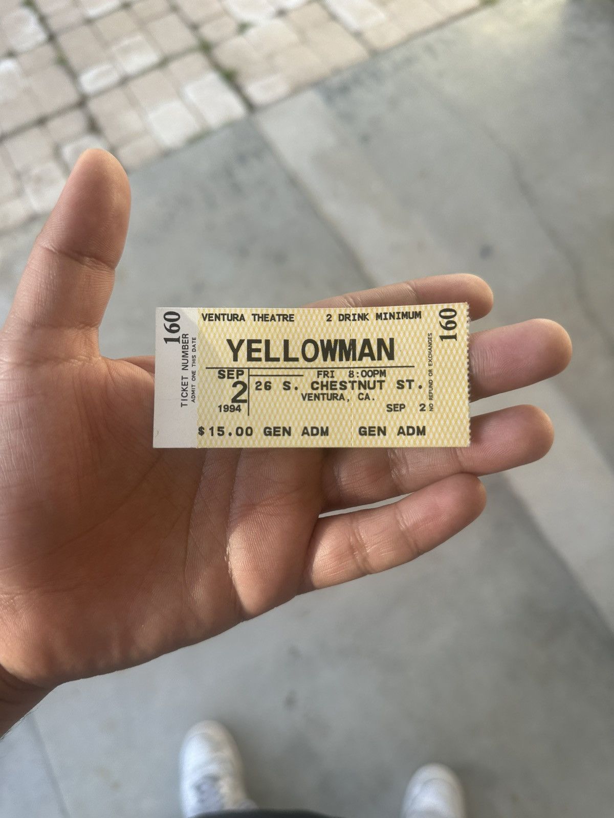 Metallica Vintage 1994 Yellow Man Convert Ticker Stub Rare Rock Band Size ONE SIZE - 1 Thumbnail