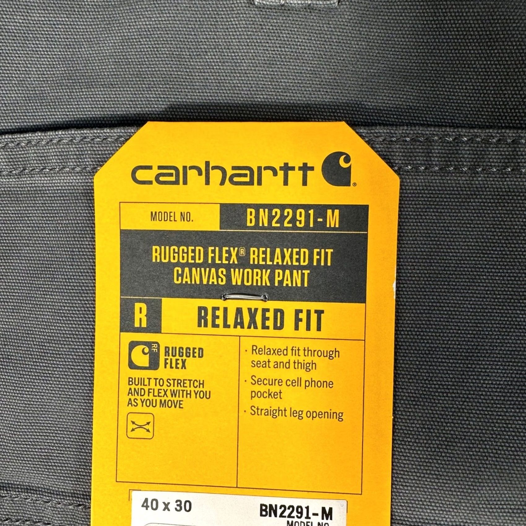 Carhartt Carhartt Rugged Flex Relaxed Fit Canvas Work Pants Gray 40x30 Men BN2291-M Size US 40 / EU 56 - 5 Thumbnail