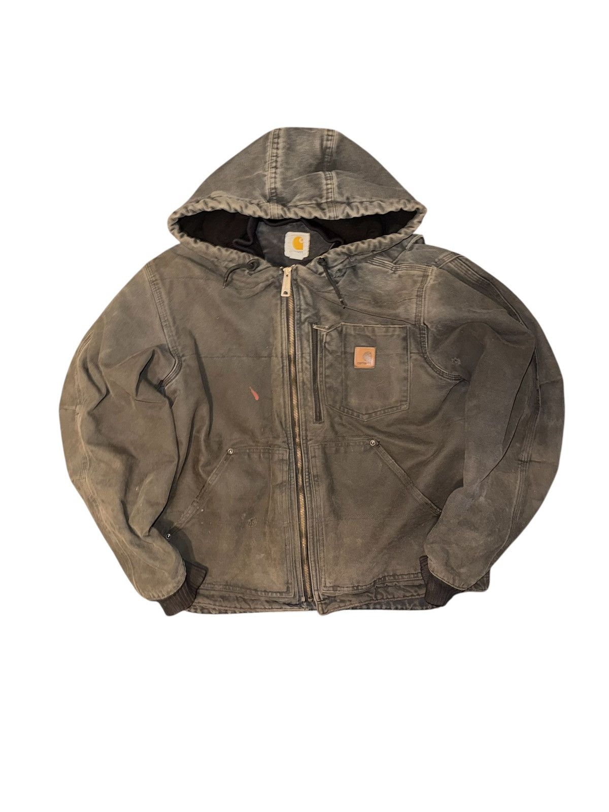 Carhartt Brown Carhartt Detroit jacket with distressed details Size US M / EU 48-50 / 2 - 4 Thumbnail