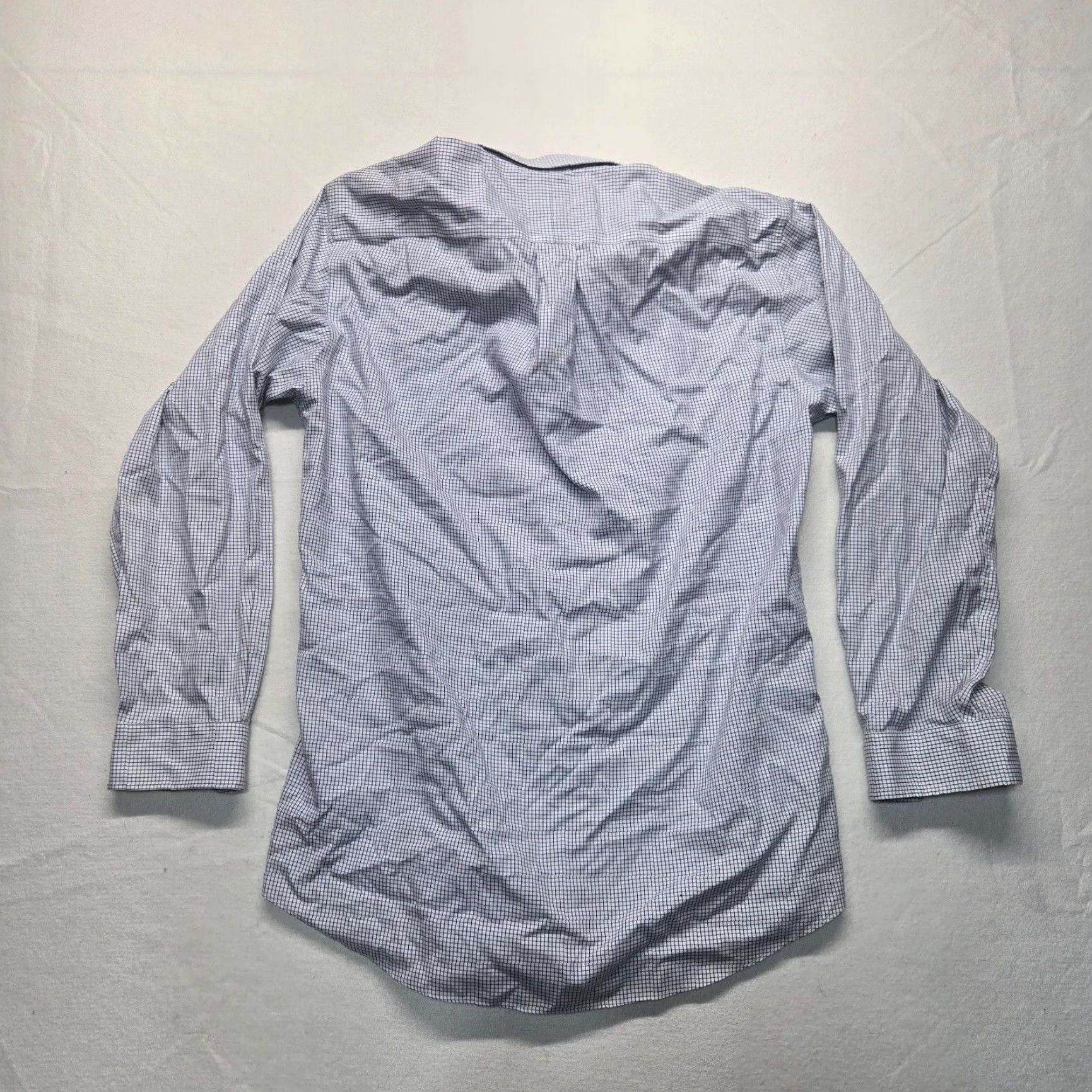 Jos. A. Bank VINTAGE Jos. A. Bank Men’s Dress Shirt Long Sleeve Blue White Striped 17 Regular Fit Business Casual Size 46R - 7 Thumbnail
