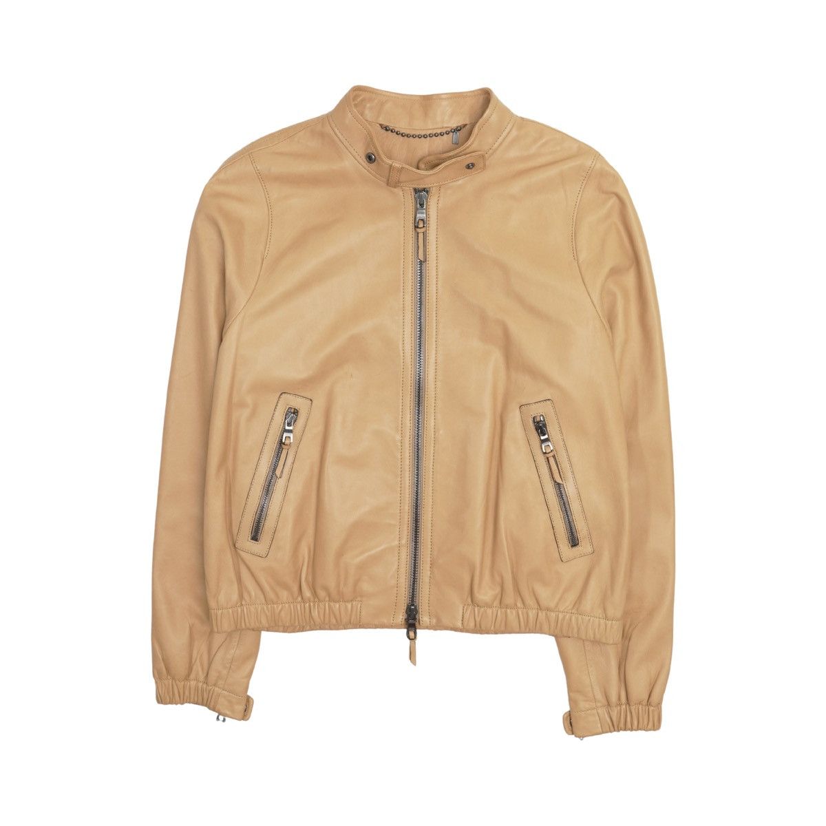 Coach Coach Leather Zip Moto Bomber Jacket Size M / US 6-8 / IT 42-44 - 1 Thumbnail