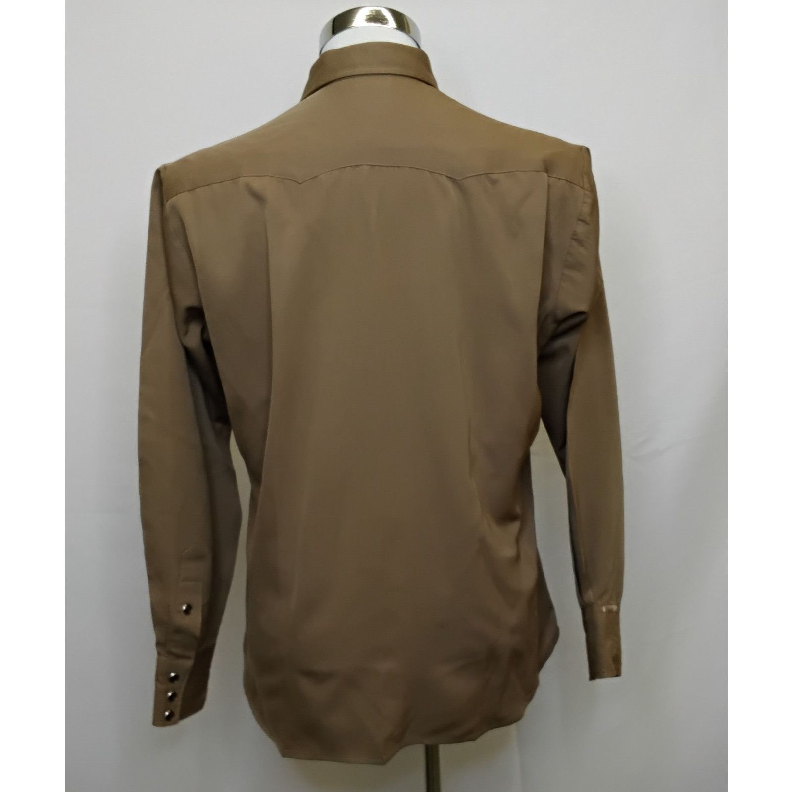 Levi's Levi's Gabardine Big E Pearl Snap Shirt Men M Brown VTG '50s Size US M / EU 48-50 / 2 - 3 Thumbnail