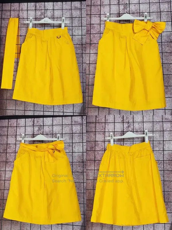 Dior Dior Yellow Cotton Embroidered Mini Skirt . Size 23" - 1 Thumbnail