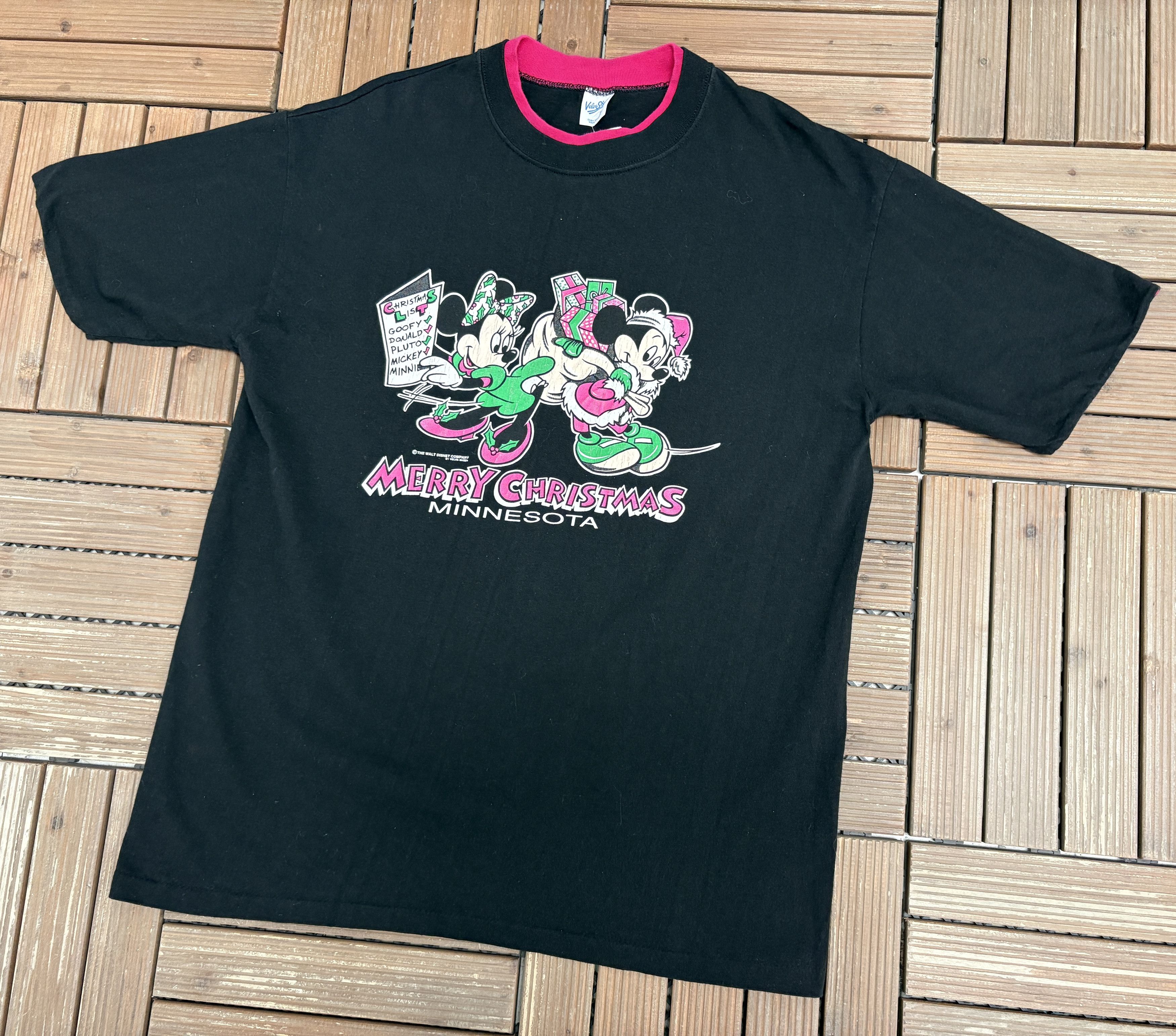 Vintage Mickey & Minnie Mouse Merry Christmas Vintage Tee Size US XL / EU 56 / 4 - 3 Thumbnail