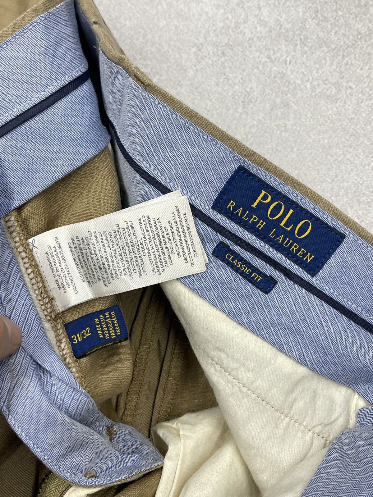 Polo Ralph Lauren Mens Polo Ralph Lauren Linen Pants Beige Size US 31 - 11 Thumbnail