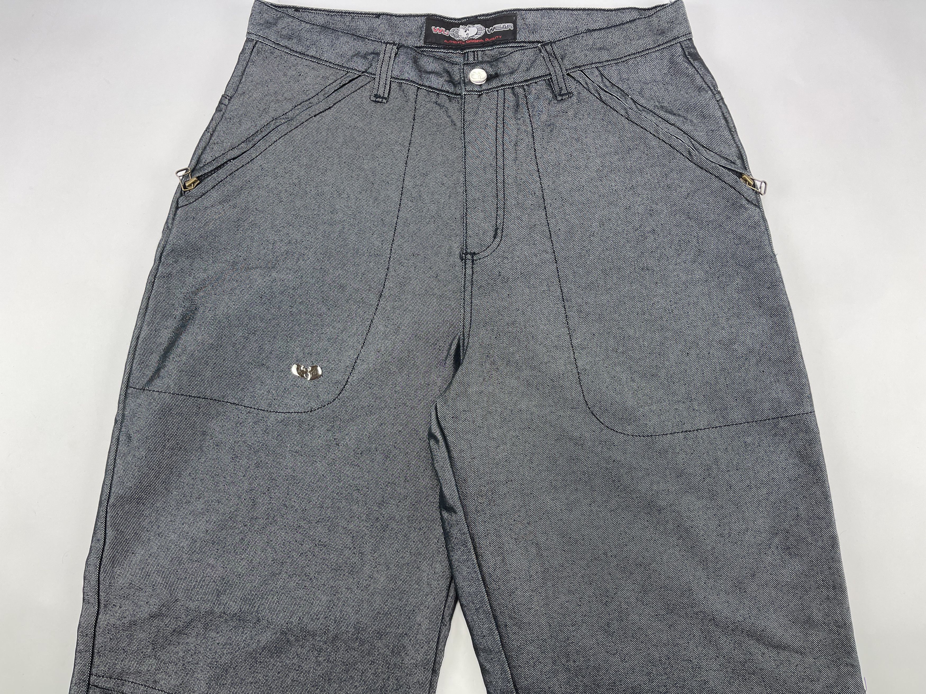 Wu-Tang Clan WU WEAR jeans, shiny gray silver metallic vintage hip hop 32 Size US 32 / EU 48 - 10 Thumbnail