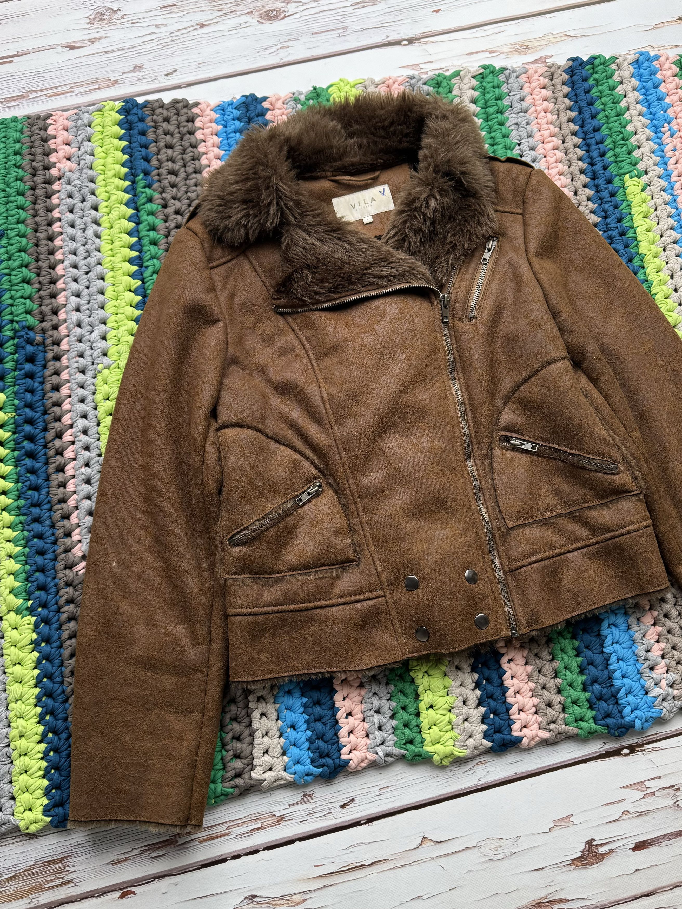 Japanese Brand Vintage Faux Sheepskin Coat (D10)(D15) Size L / US 10 / IT 46 - 2 Thumbnail