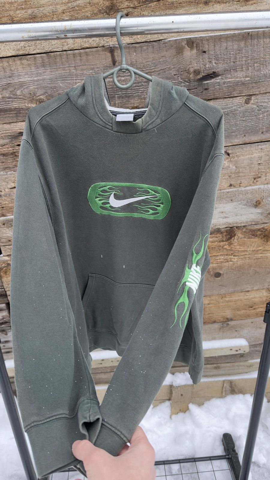 Nike Nike Vintage Hoodie Big Logo Avant Garde Washed Boxy Japanes Size US S / EU 44-46 / 1 - 2 Thumbnail
