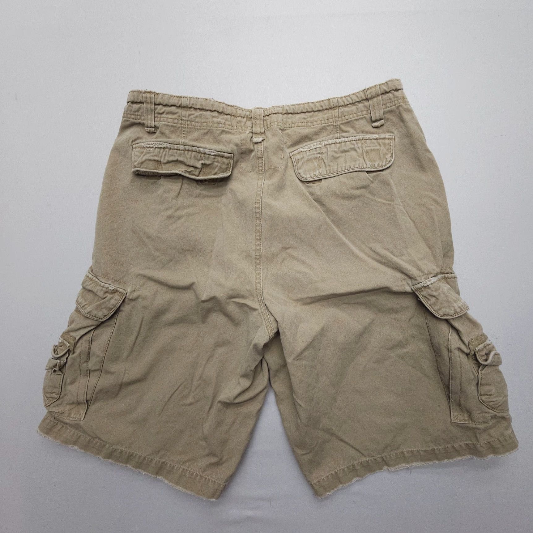 Toy Machine Cargo Shorts Machine Mens 34 x 11 Khaki Canvas Y2K 2000s Heavy Military Army Size US 34 / EU 50 - 2 Thumbnail