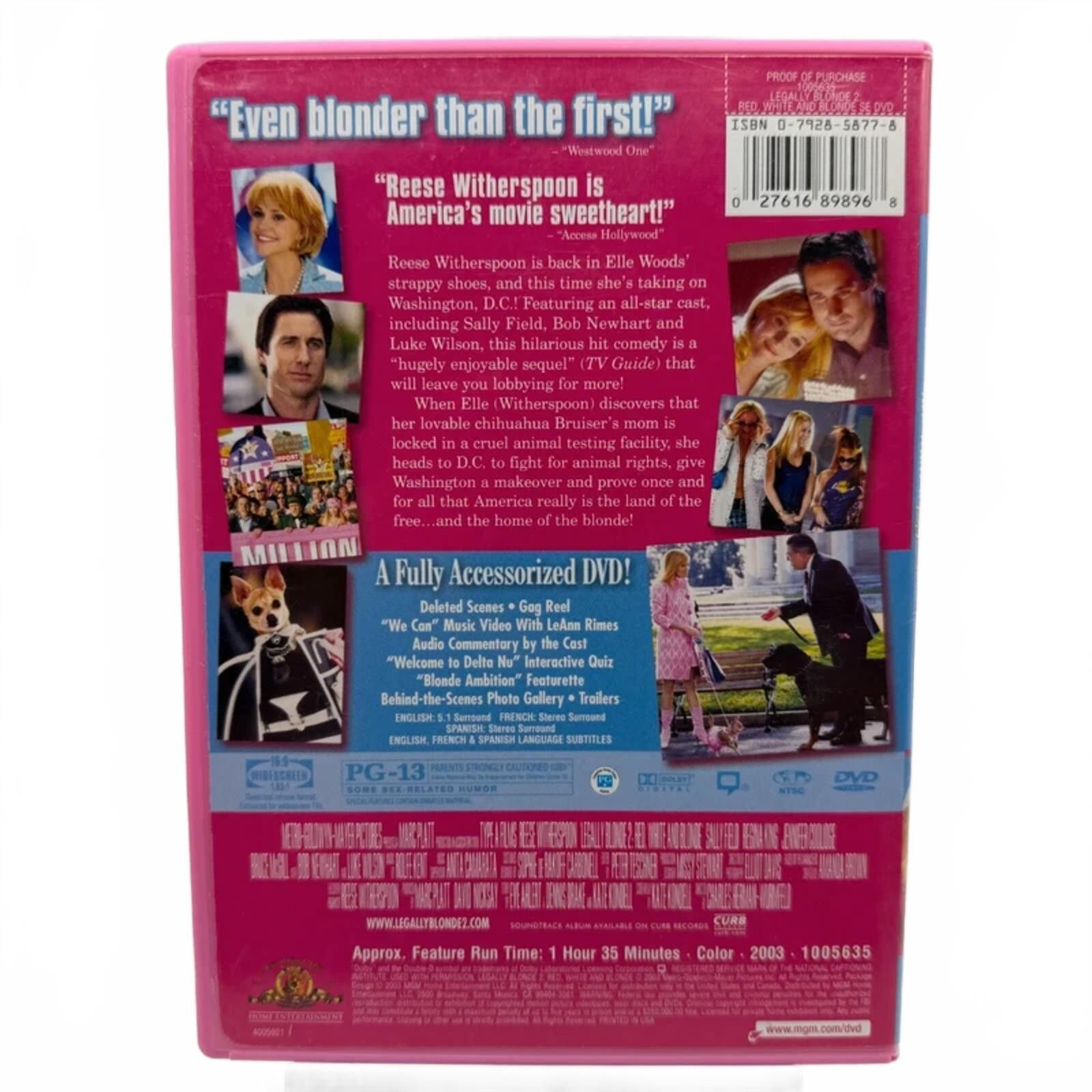Other Legally Blonde 2 Red White & Blonde (2003) - DVD Movie Size ONE SIZE - 2 Thumbnail