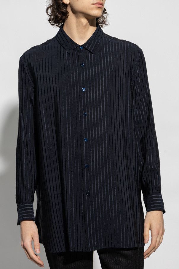 Saint Laurent Paris o1s1wg110824 Chemise Oversize Shirt in Navy Blue Size US S / EU 44-46 / 1 - 3 Thumbnail