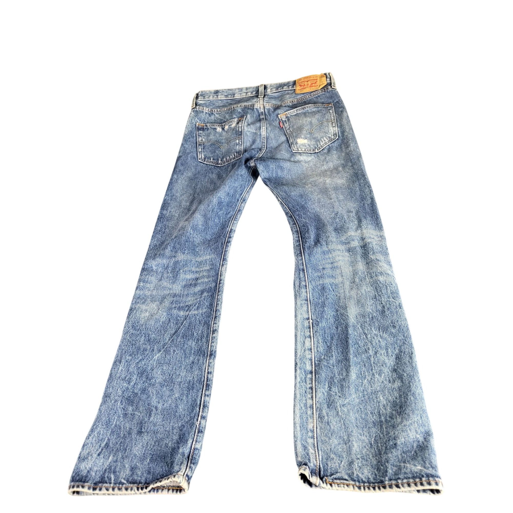 Levi's Levi's Men 501 Buttonfly Jeans Sz 34X34 Straight WPL 423 Rip Size US 34 / EU 50 - 2 Thumbnail