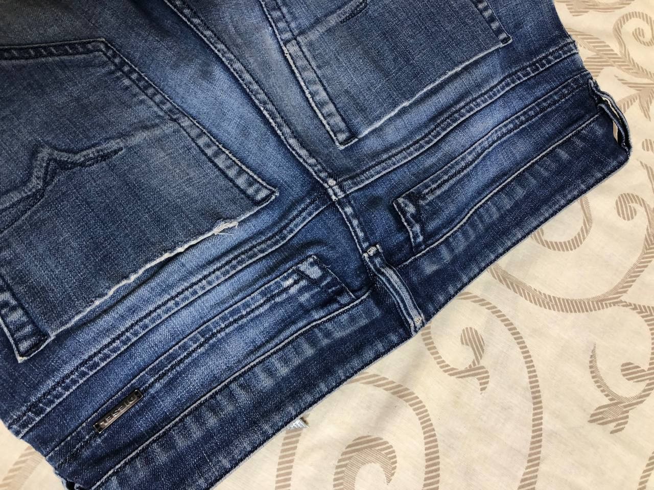 Diesel Diesel D-Bazer Tapered Distressed Dark Blue Jeans Size US 31 - 20 Thumbnail