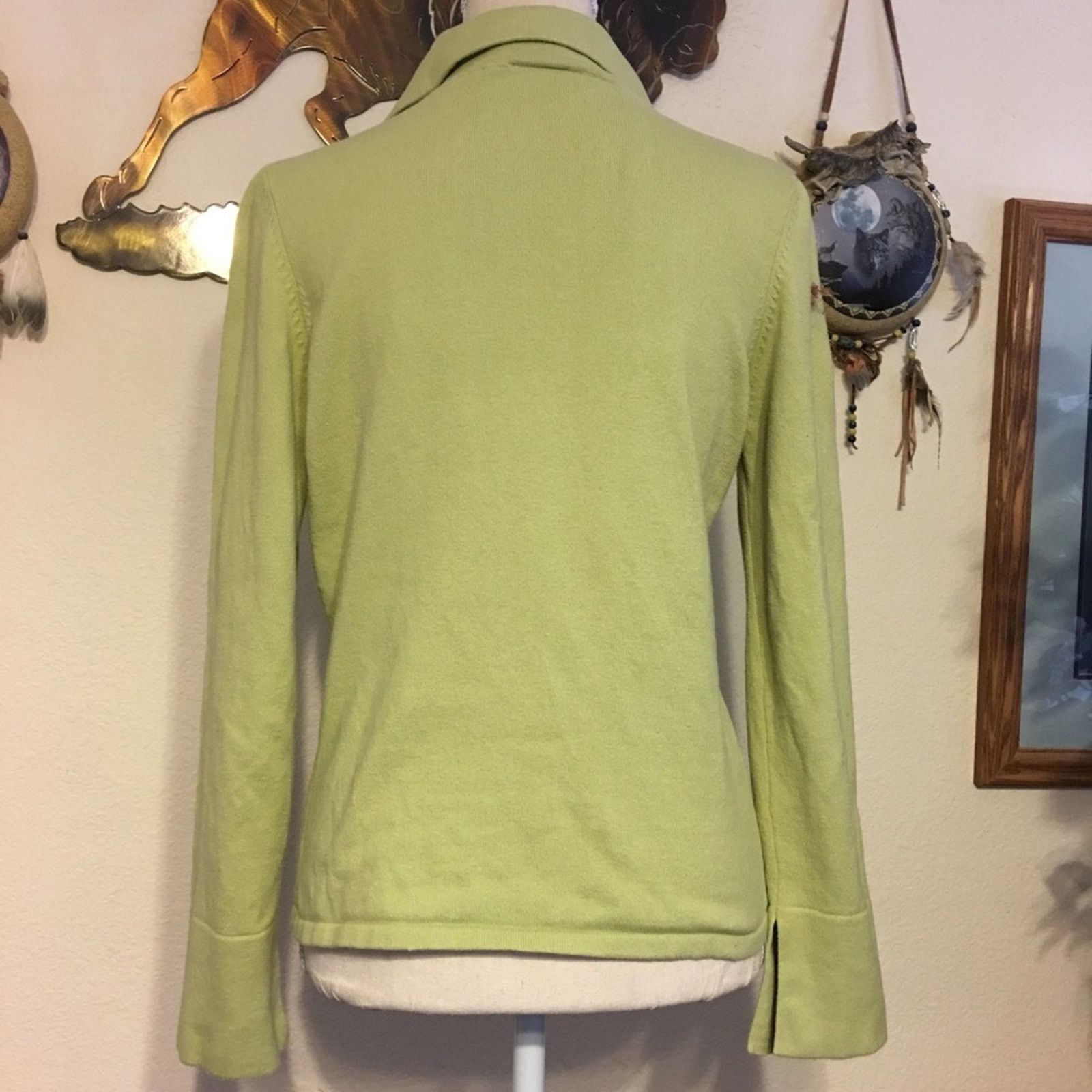 Other Hillard & Hansen chartreuse green collared sweater Size M / US 6-8 / IT 42-44 - 5 Thumbnail