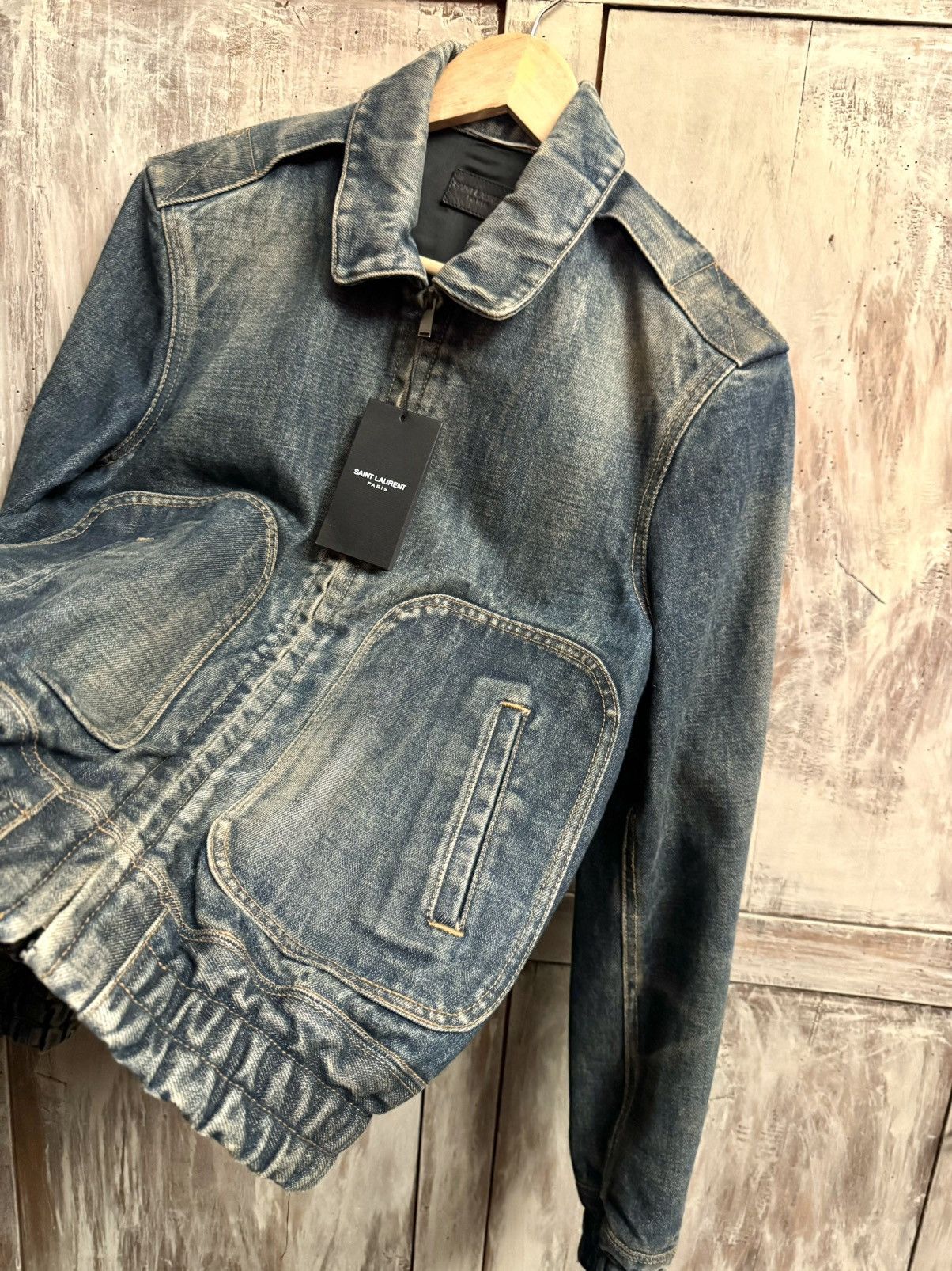 Yves Saint Laurent Saint Laurent heavy denim bomber 2020 XS men Size US XS / EU 42 / 0 - 8 Thumbnail