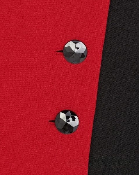 Saint Laurent Paris o1s1wg111224 Woolen Two-Tone Suit Dress in Black/Red Size XL / US 12-14 / IT 48-50 - 5 Thumbnail
