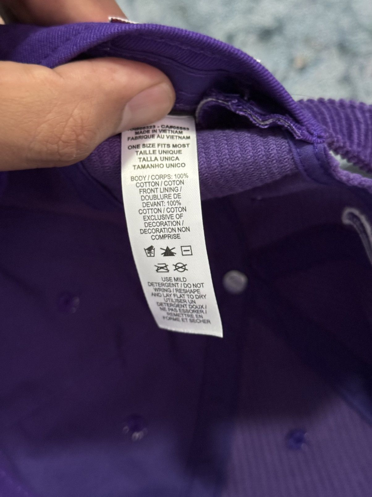 Nike × Supreme Supreme nike Arc Corduroy 6 Panel - Purple Size ONE SIZE - 8 Thumbnail