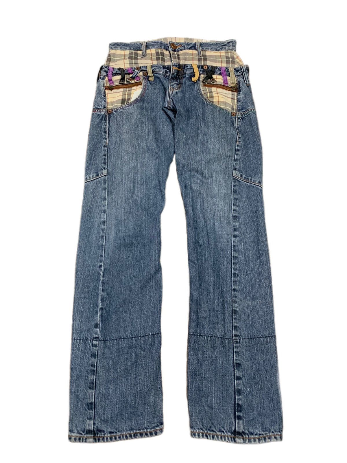 Japanese Brand PUNK DOUBLE WAIST MULTIPOCKET JEANS GOTH OPIUM BONDAGE Size US 29 - 1 Thumbnail