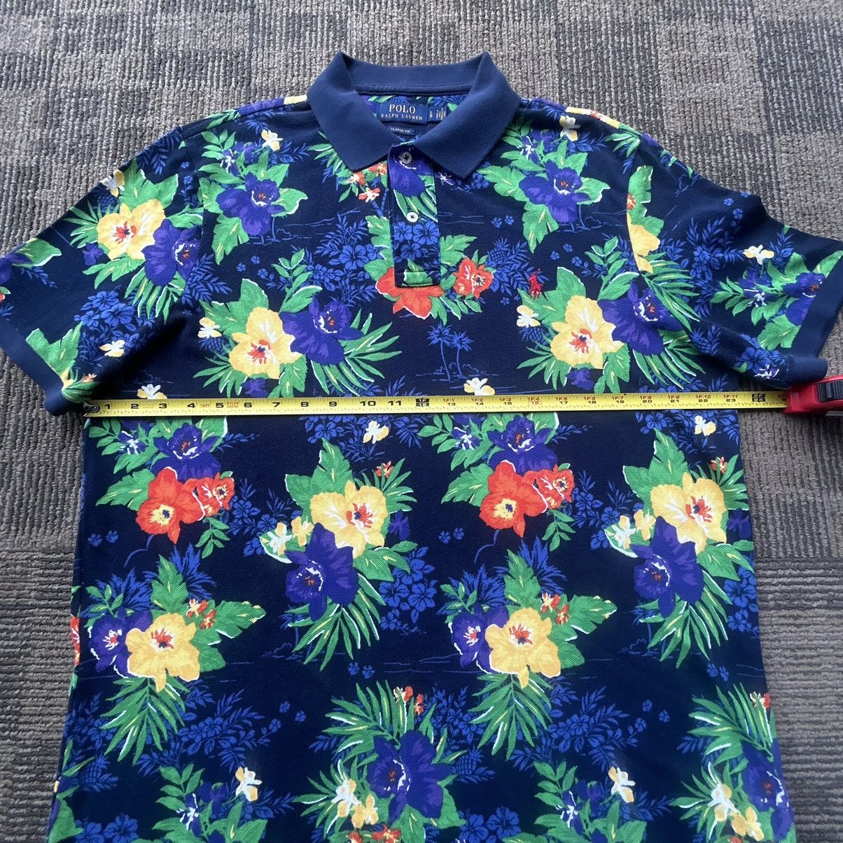Polo Ralph Lauren Polo Ralph Lauren Blue All Over Print Hawaiian Polo Shirt Size US L / EU 52-54 / 3 - 6 Thumbnail
