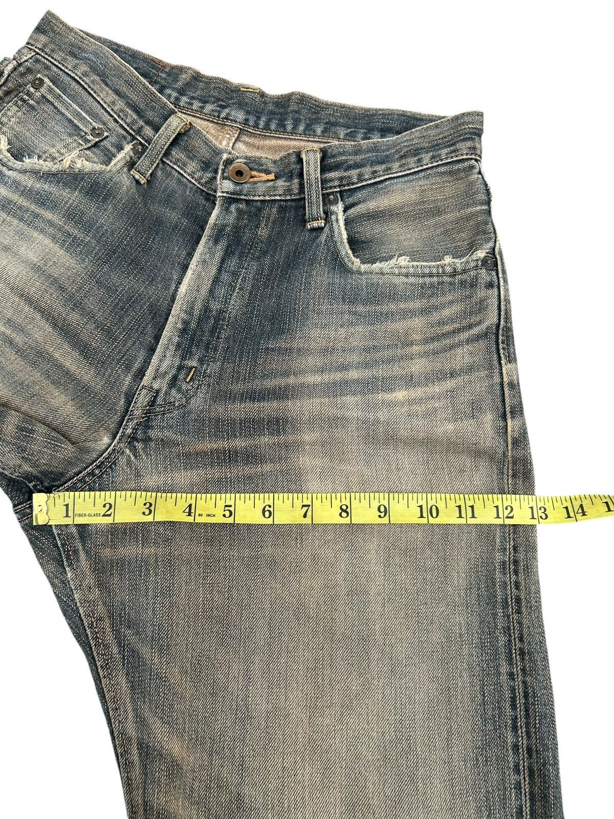 Kapital Vintage Edwin 505z Selvedge Rusty Distressed Denim jeans Size US 31 - 17 Thumbnail