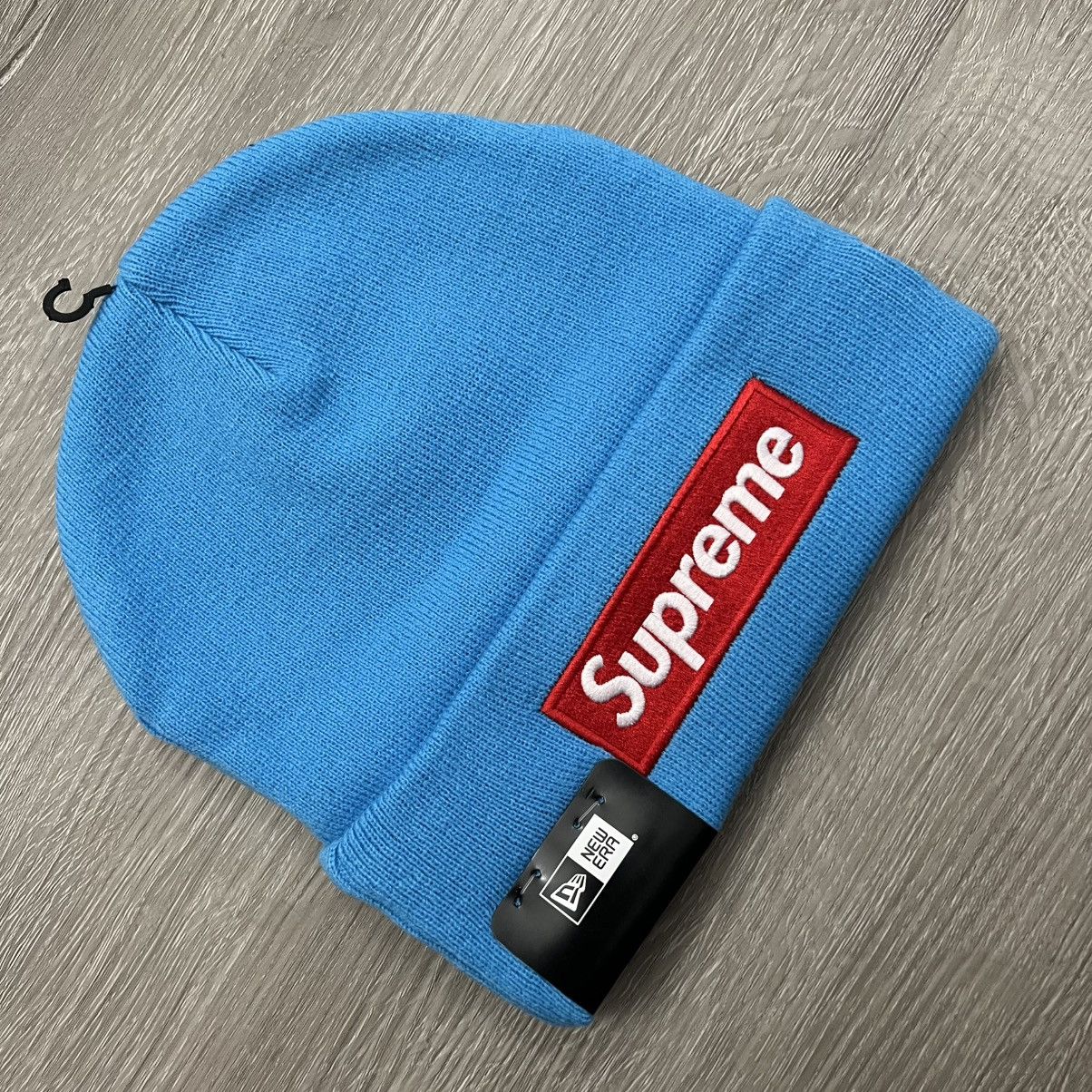 New Era × Supreme Supreme new era accent beanie navy fw24 | Grailed