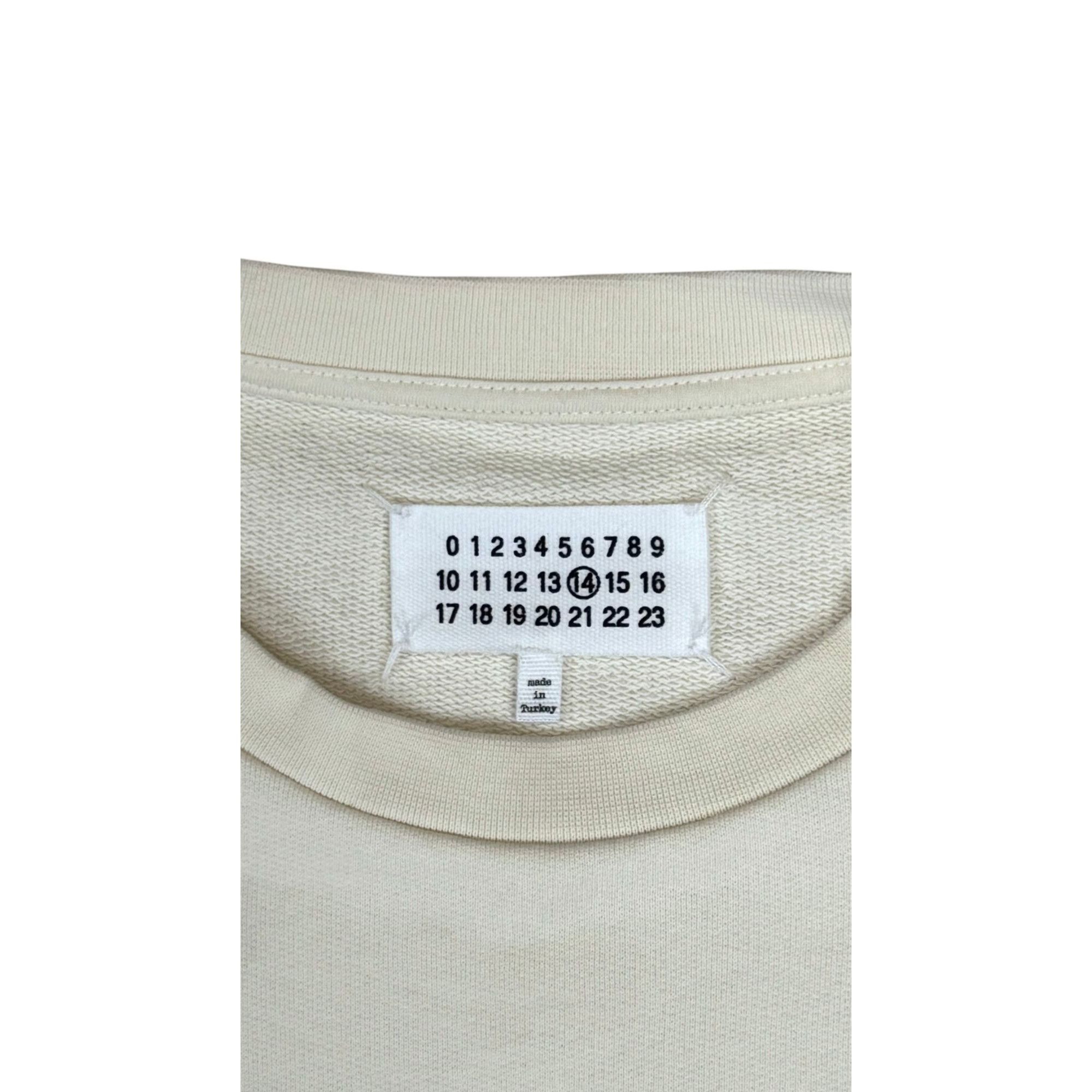 Maison Margiela ♚ Maison Margiela Cream Elbow Patch Sweater ♚ Size US M / EU 48-50 / 2 - 3 Thumbnail