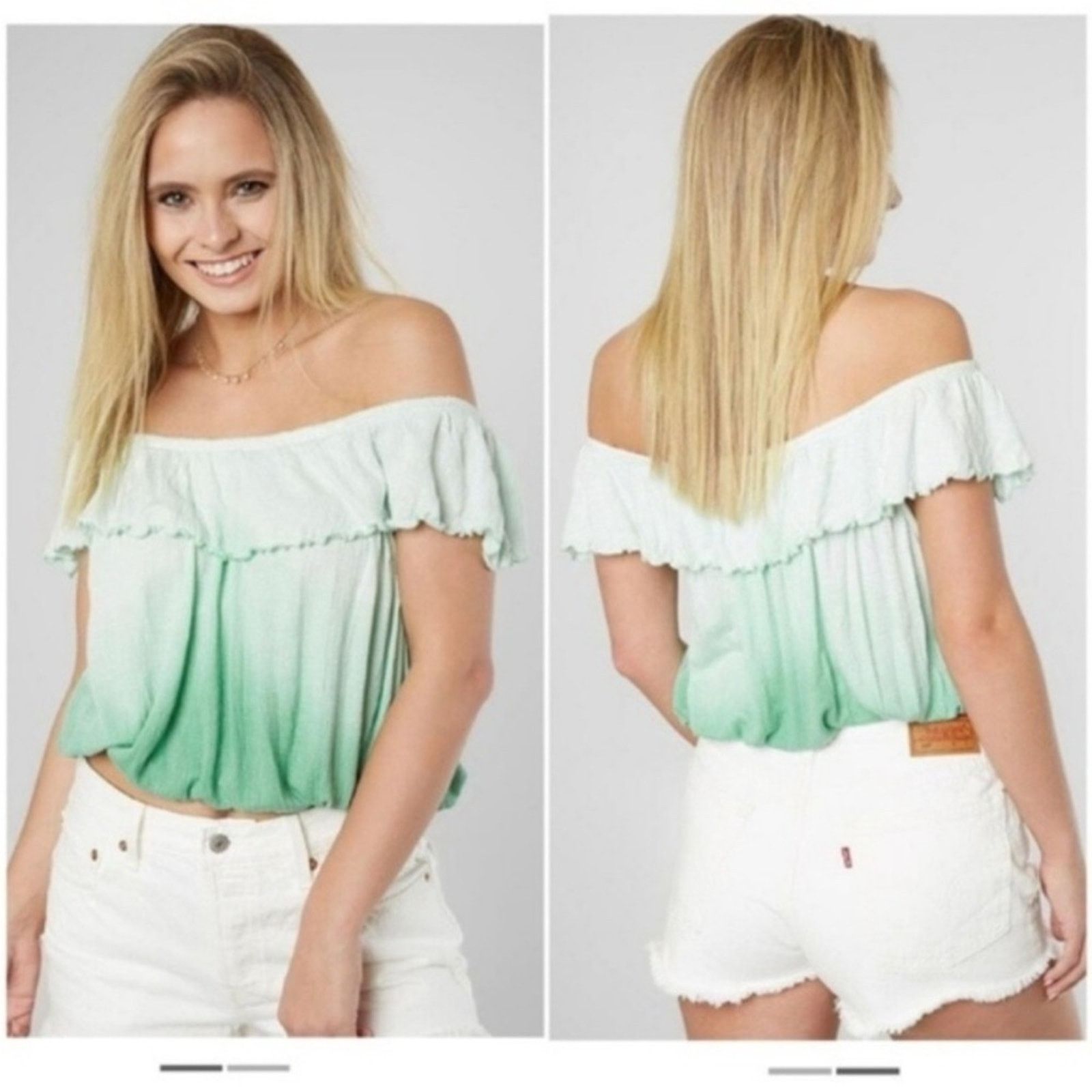 Free People Free People Cora Lee Off the Shoulder Ombré Top, EUC, Medium Size M / US 6-8 / IT 42-44 - 2 Thumbnail