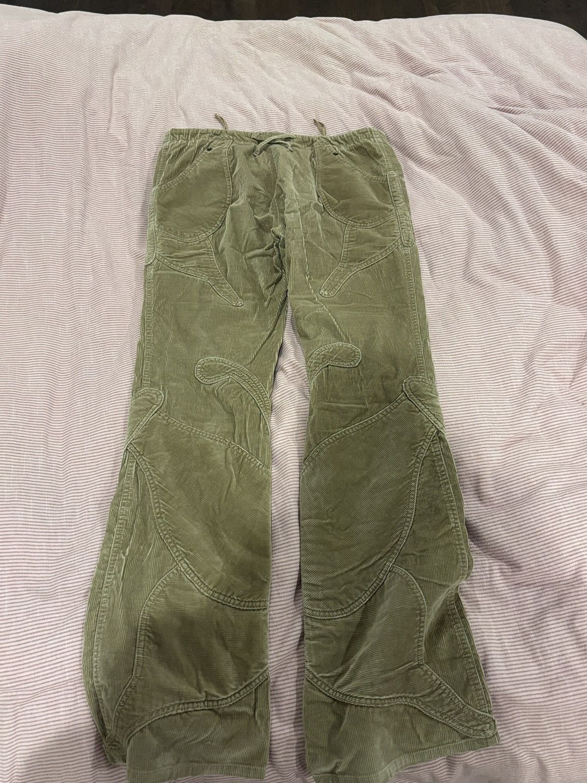 Dolce & Gabbana Dolce & Gabanna corduroy biege buttery patch work pants Size 26" / US 2 / IT 38 - 4 Thumbnail