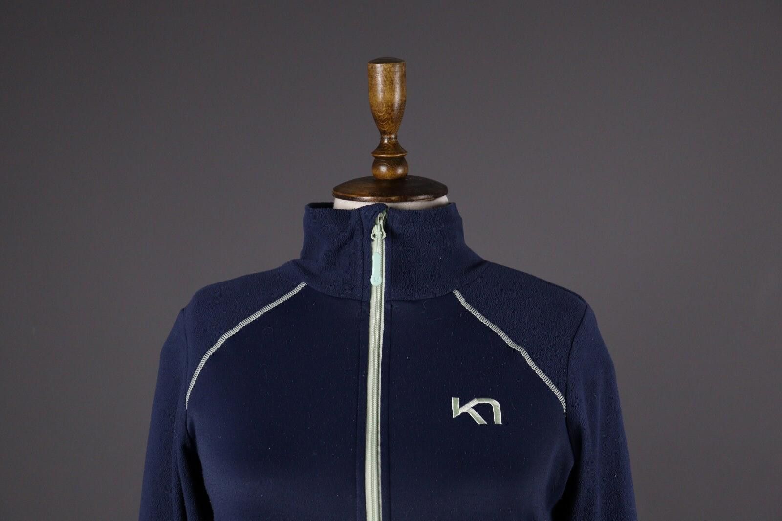 Designer Kari Traa Blue Full Zip Fleece Sweater Size S Size S / US 4 / IT 40 - 2 Thumbnail