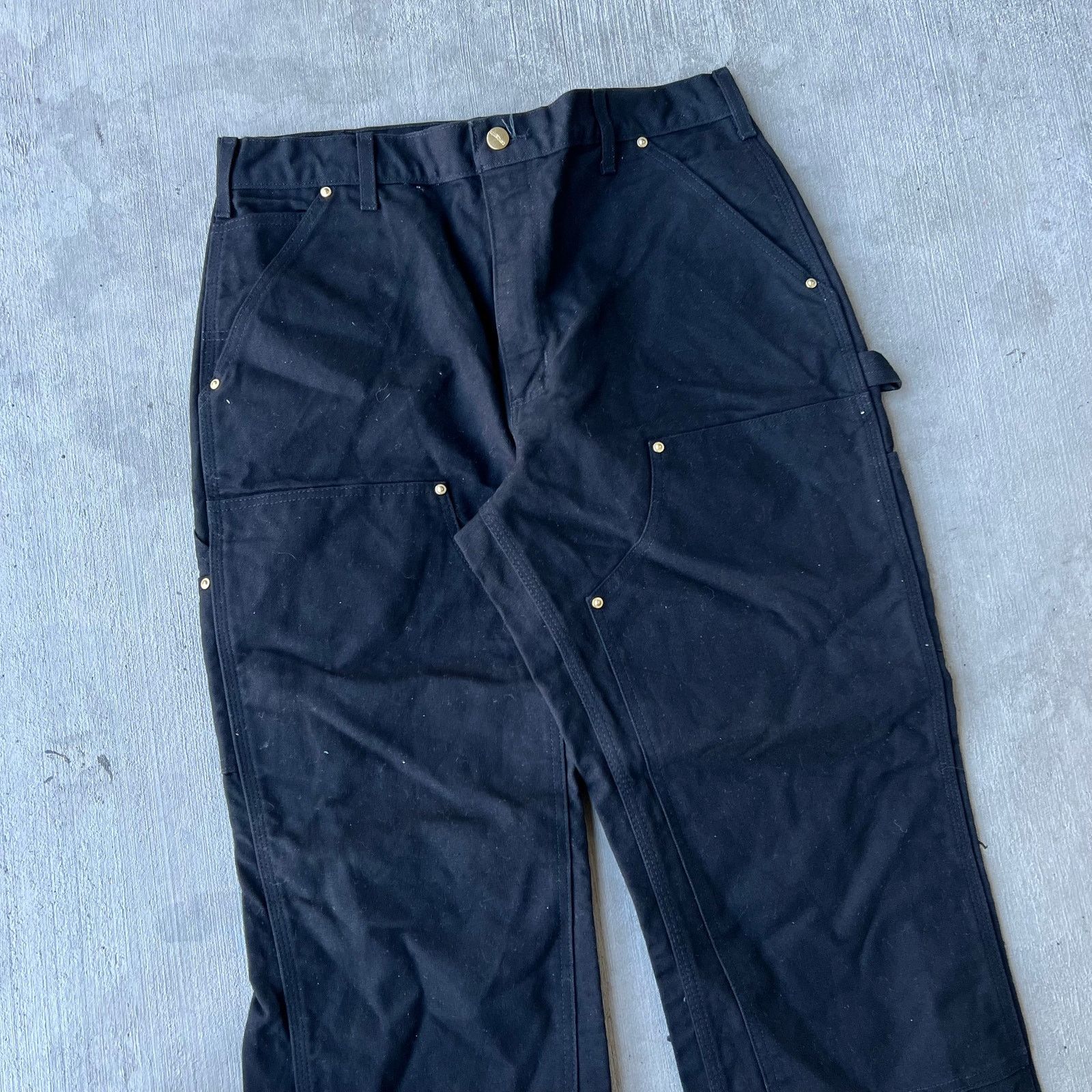 Carhartt × Vintage Vintage Y2K Carhartt black double knee work carpenter pants Size US 33 - 2 Thumbnail