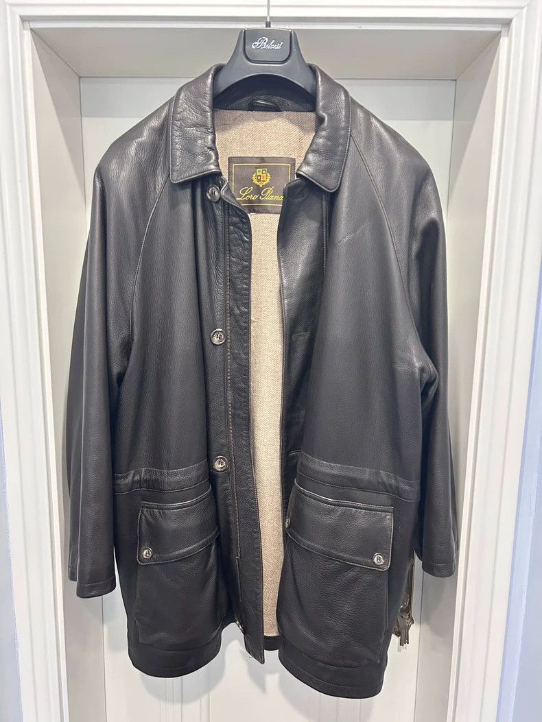 Loro Piana LORO PIANA Deer hide Icer Horsey cashmere coat and leather Size US XL / EU 56 / 4 - 1 Thumbnail