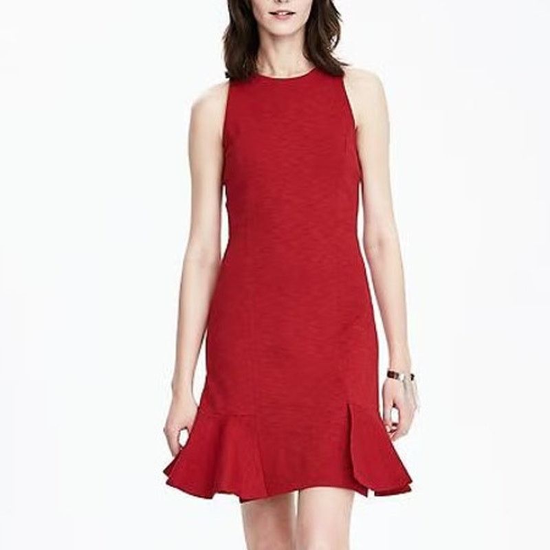 Banana Republic Banana Republic Ponte Mini Dress Beret Red Heathered Women 2 Size XS / US 0-2 / IT 36-38 - 1 Thumbnail