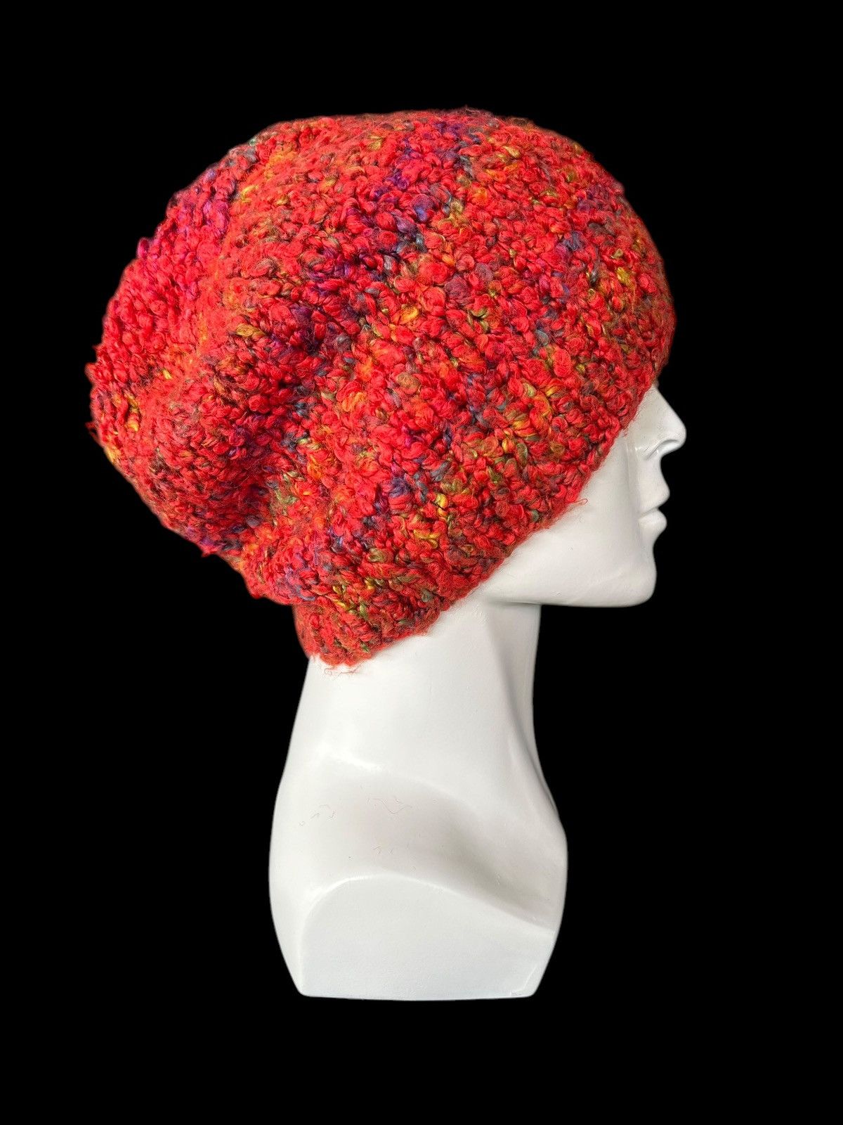 Japanese Brand × Kapital × Vintage Crochet Knitted Handmade Big Beanie Hats Rare ☠️☠️ Size ONE SIZE - 3 Thumbnail