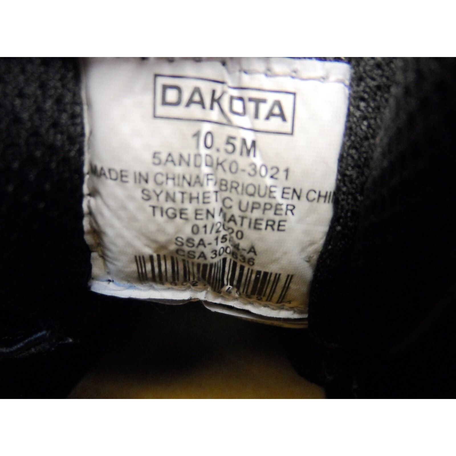 Other Dakota Men's Lace-Up Steel Toe Sport Oxford Shoe Black 10.5M Size US 10.5 / EU 43-44 - 8 Thumbnail