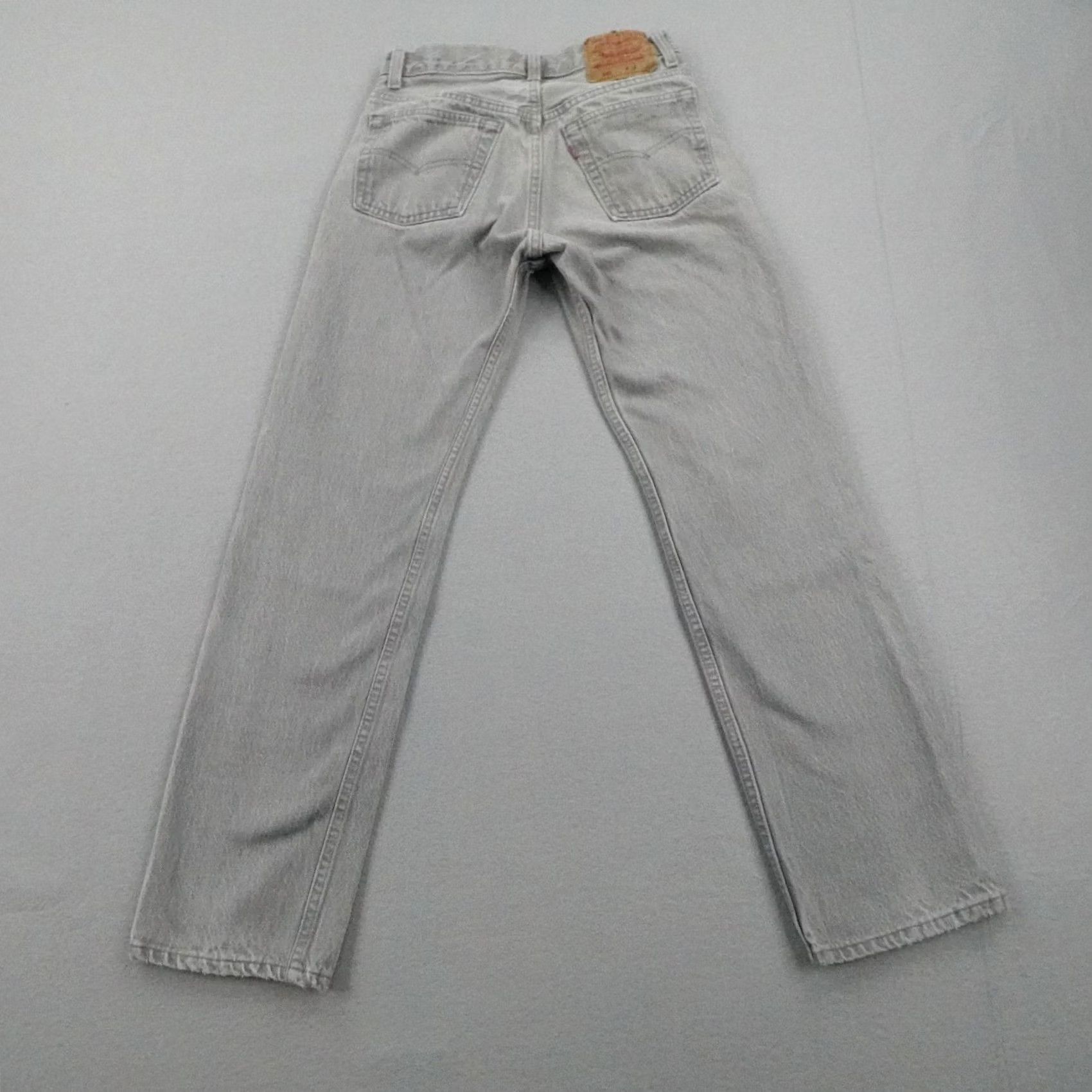 Levi's VINTAGE Levi's Jeans Mens 28x30 Gray Denim 501 Button Fly Light Wash Faded 90s Size US 28 / EU 44 - 4 Thumbnail