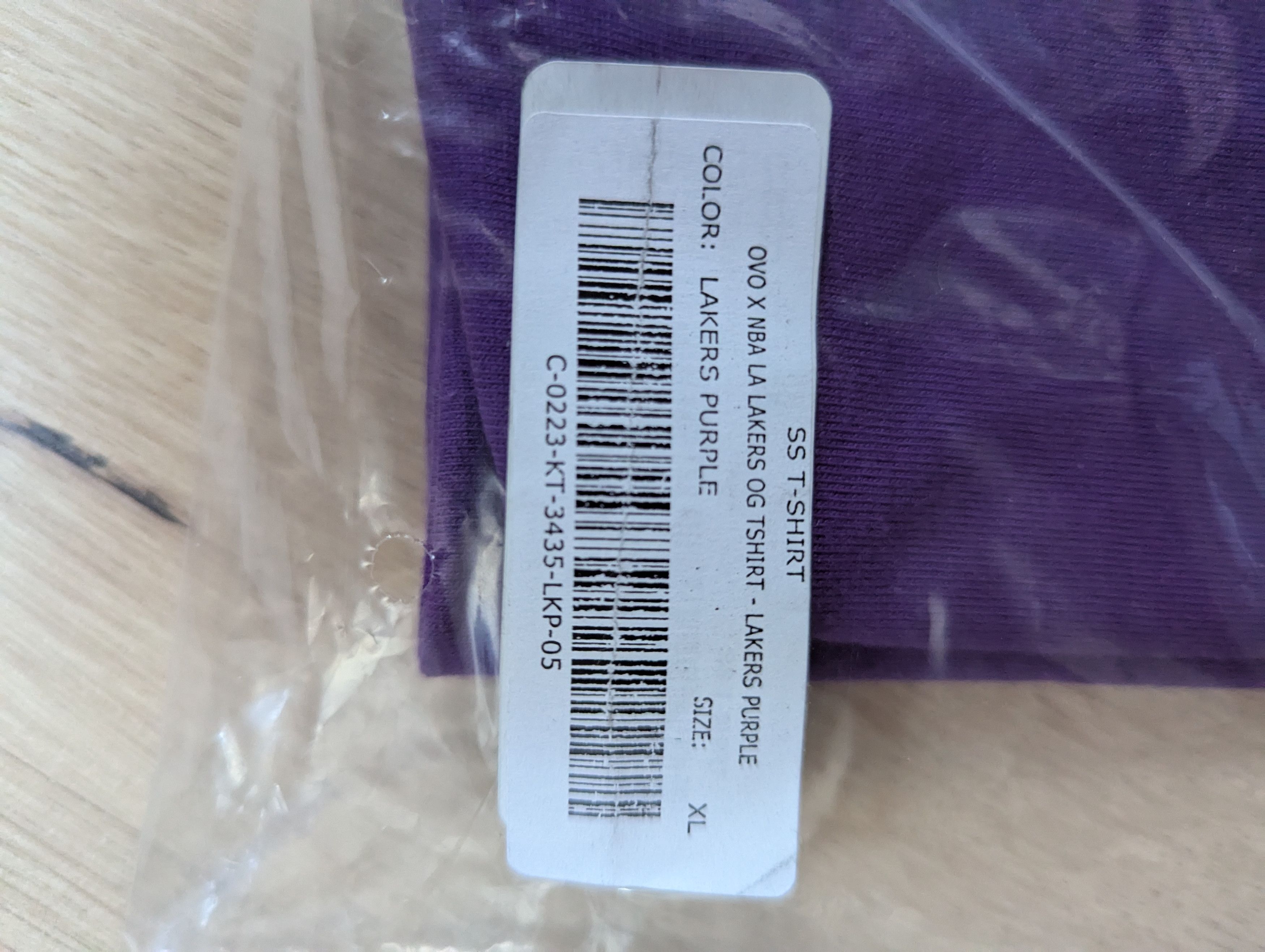 NBA × October's Very Own LA LAKERS x OVO (NBA T-shirt) [new / never worn] Size US XL / EU 56 / 4 - 6 Thumbnail