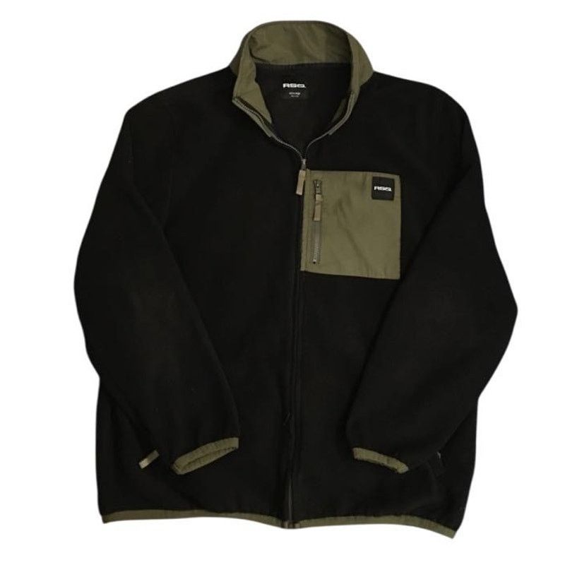 Other NEW Pullover 1/4 Zip Fleece Sweatshirt Jacket Black Green XL Size US XL / EU 56 / 4 - 2 Thumbnail