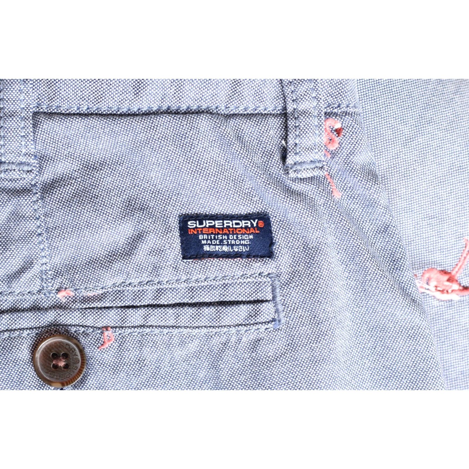 Superdry VINTAGE Superdry Flamingo Stretch Chino Shorts Men 31 Blue DZ6683 Size US 31 - 3 Thumbnail