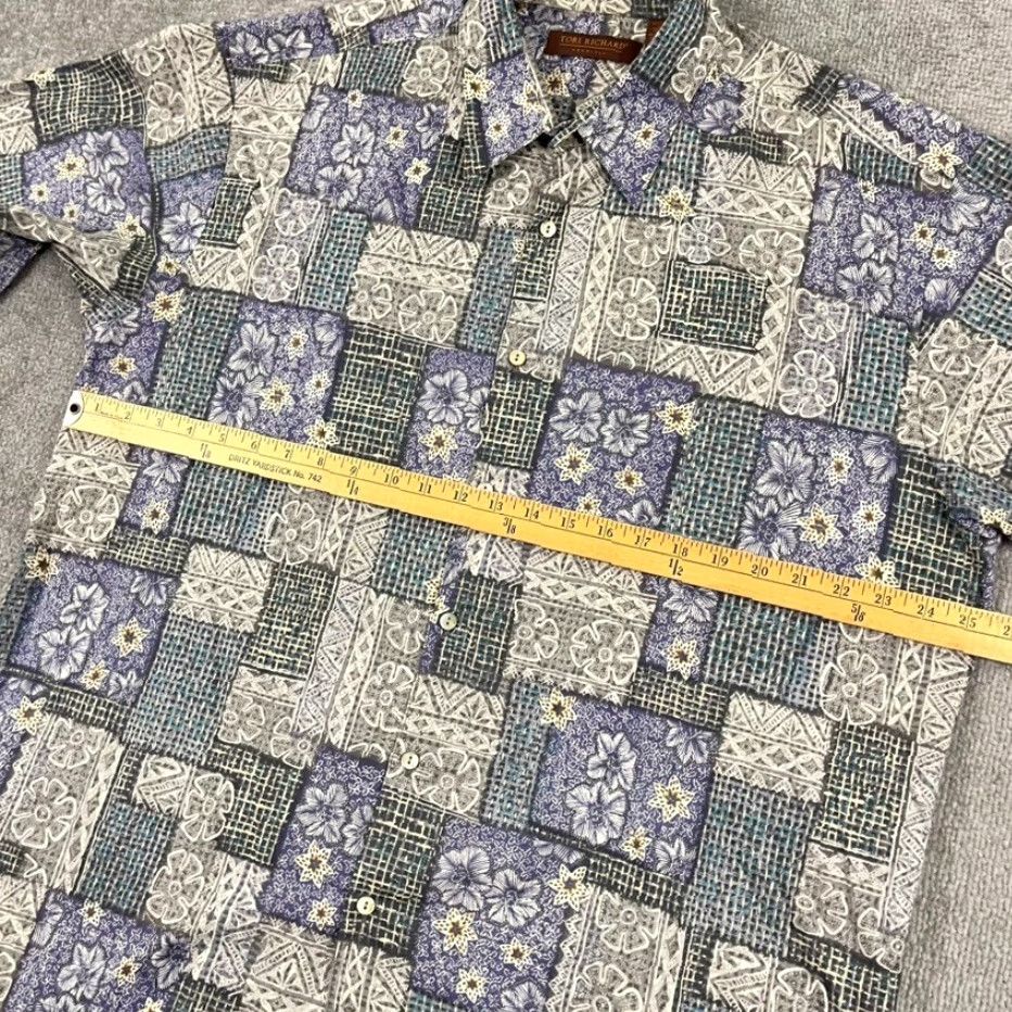 Tori Richard Tori Richard Shirt Men's XL Multicolor Hawaiian Floral Tropical Camp Button-Up Size US XL / EU 56 / 4 - 4 Thumbnail