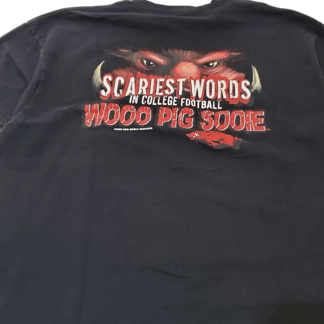 NCAA 2009 Arkansas Razorbacks WOO-PIG-SOOIE T-Shirt Size US XL / EU 56 / 4 - 2 Thumbnail