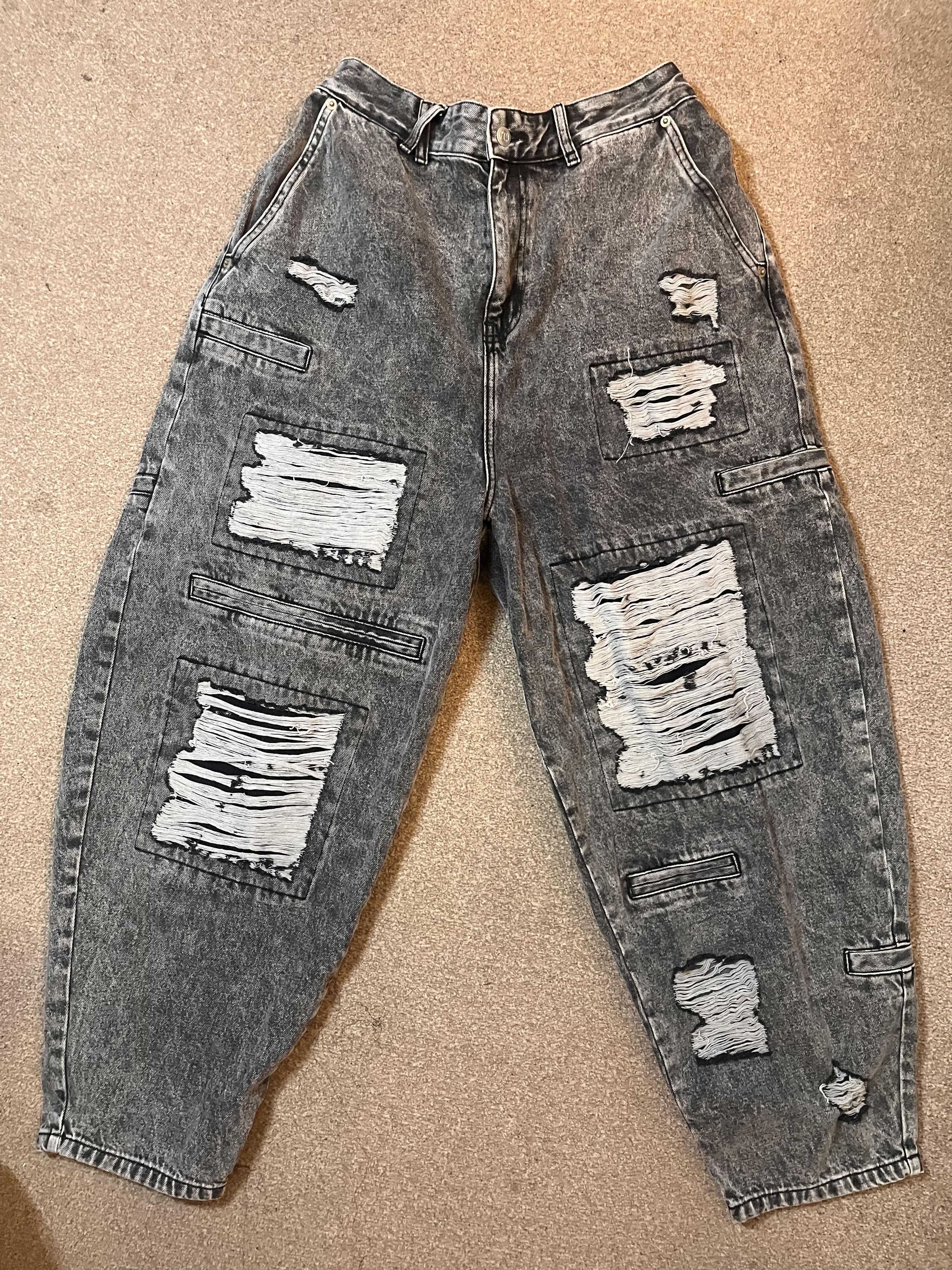 Vintage XTONZ distressed wide baggy jeans Size US 32 / EU 48 - 1 Thumbnail
