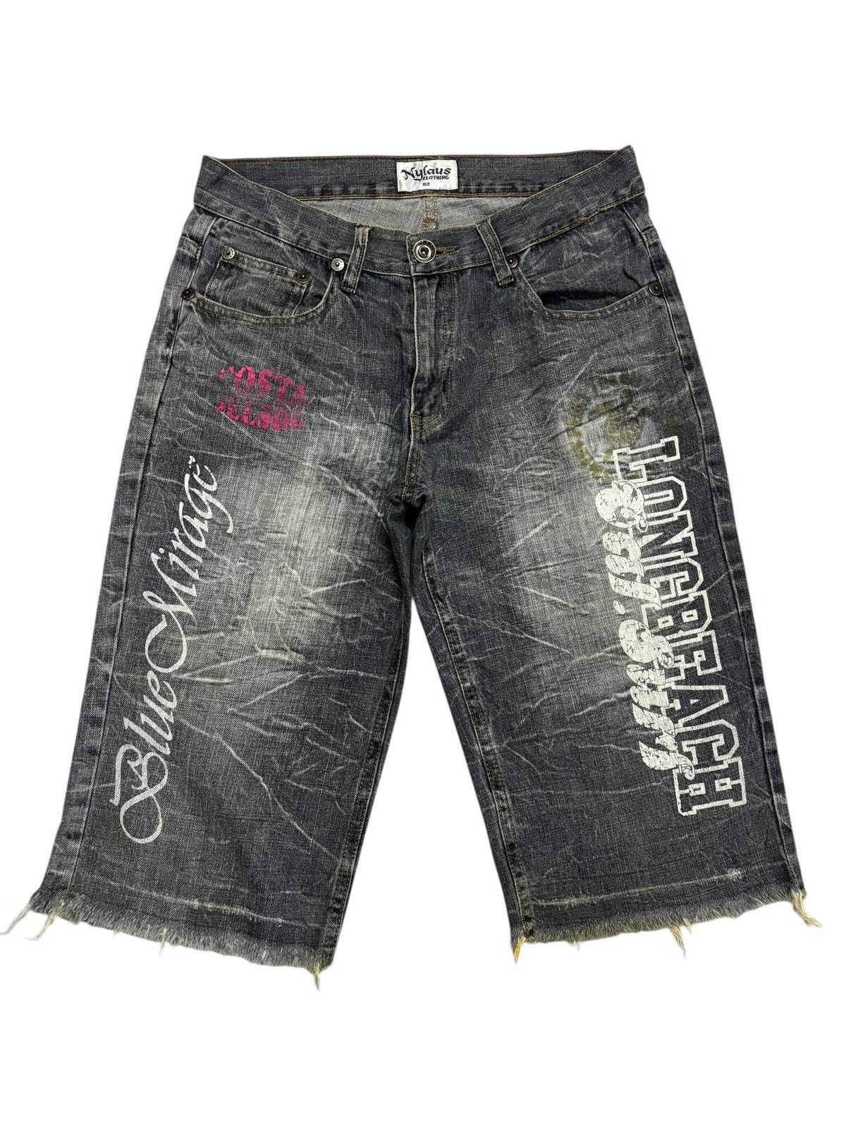 Japanese Brand Vtg Nylaus Japan Strike Faded Short Jeans Size US 30 / EU 46 - 1 Thumbnail