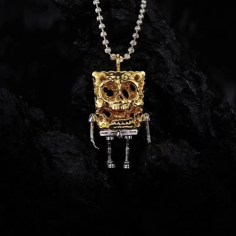 Jewelry SpongeBob Skeleton Pendant Necklace Size ONE SIZE - 1 Thumbnail