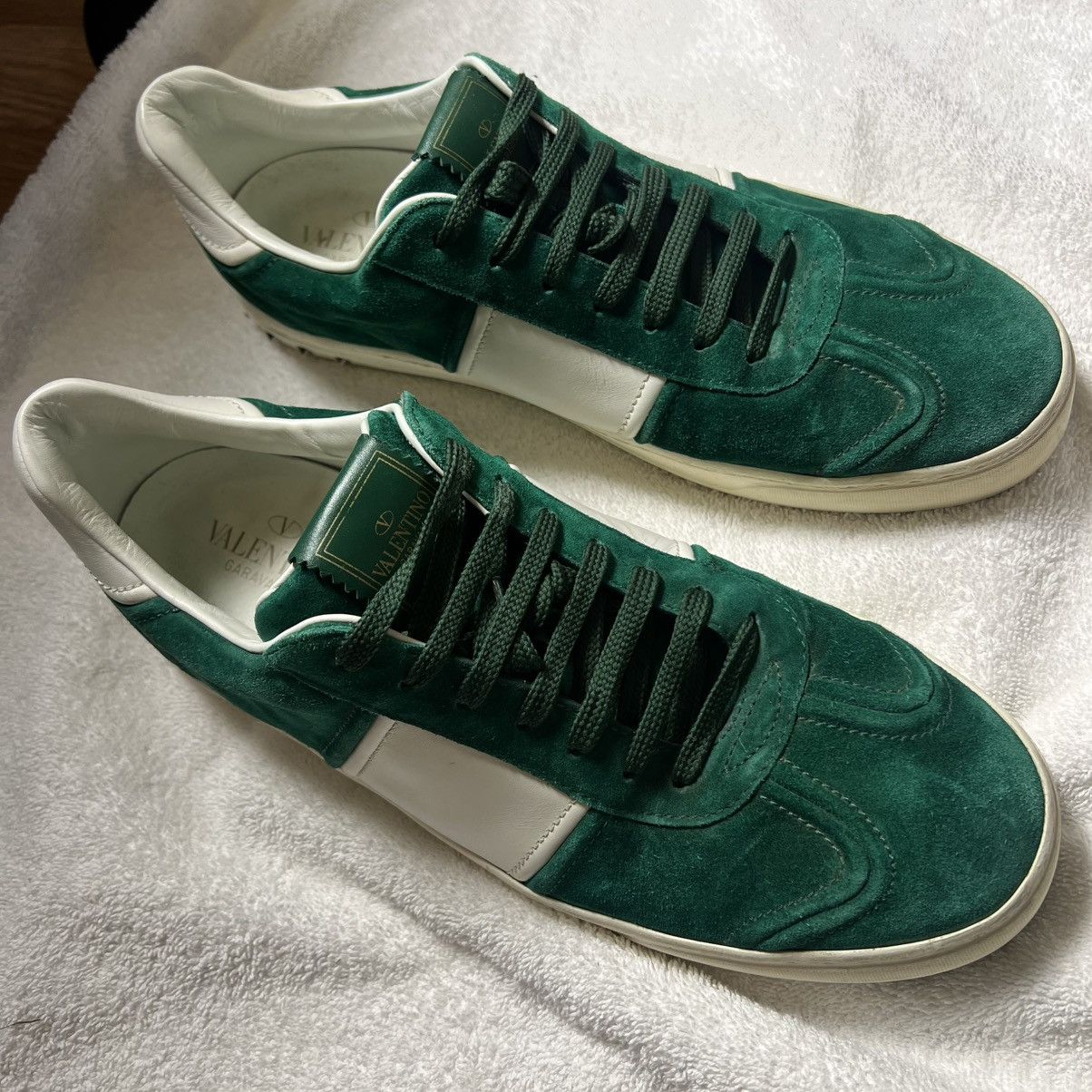 Valentino Green Suede Low Tops