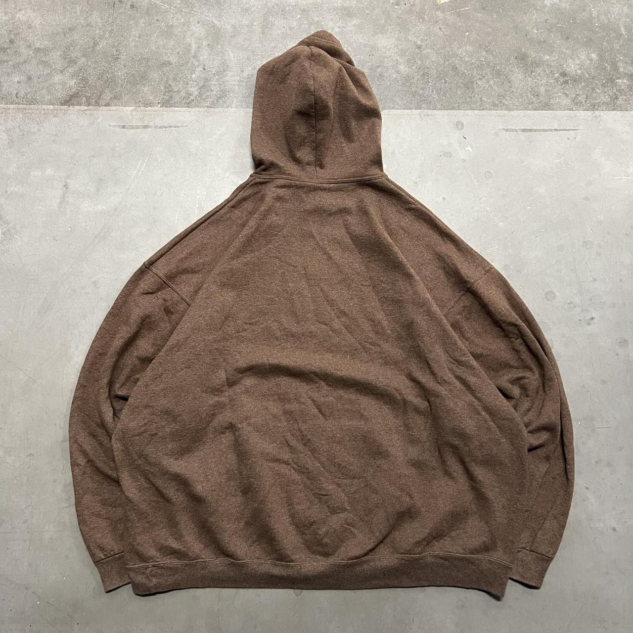 Japanese Brand × Vintage Vintage Y2K/2000s Blank Brown Minimalistic Hoodie! Size US XXL / EU 58 / 5 - 2 Thumbnail